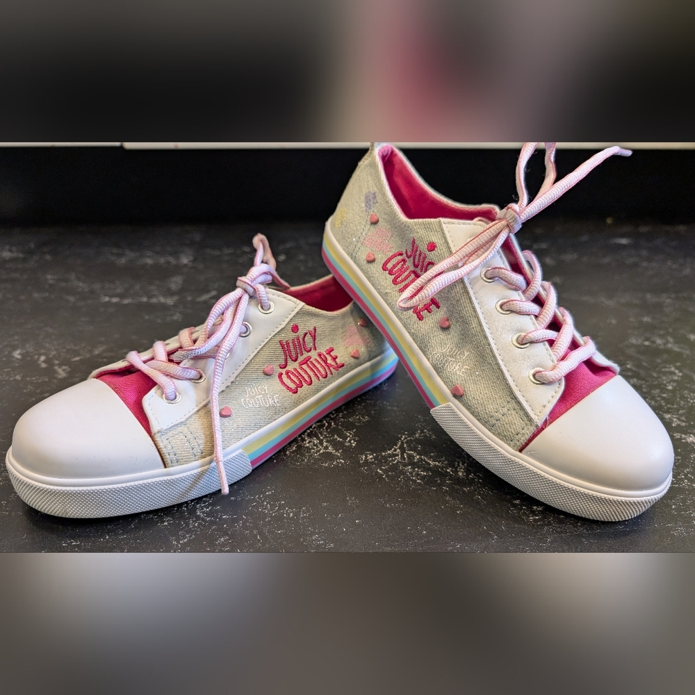 Juicy Couture Kids' Pink and White Sneakers